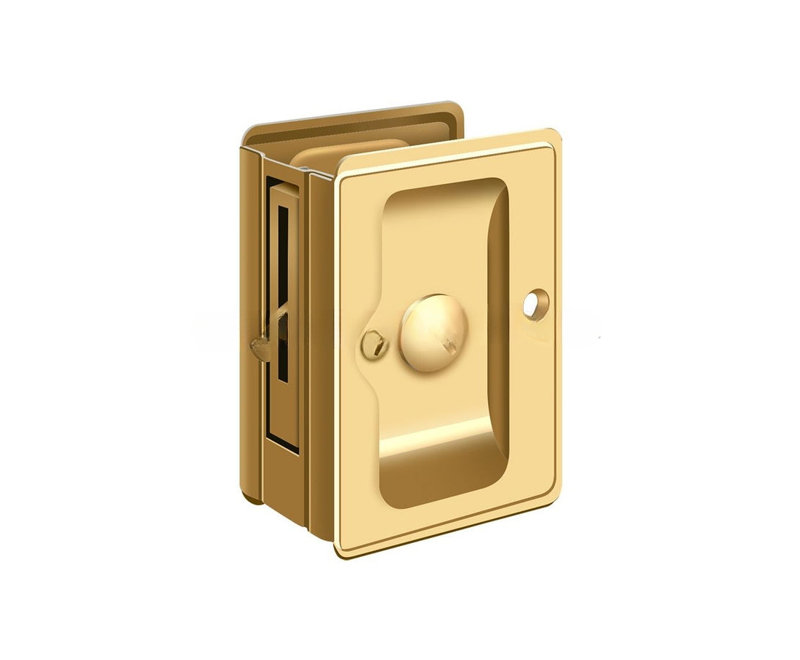 Pocket Door Hardware, PVD Polished Brass