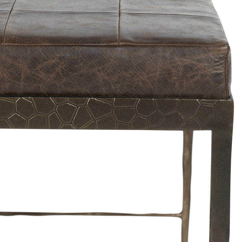 Malo Leather Bench, Brown