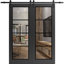 Porte de grange en bois manufacturé massif 2466 2466