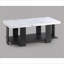 Ensemble de tables basses 3 pièces en faux marbre gris - Tables de salon robustes, assemblage facile