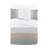Ensemble de housse de couette en coton standard gris 3 pièces-66479419
