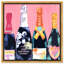Drinks and Spirits Pass The Bottle! Champagne - impression sur toile tendue-825096514-825096513