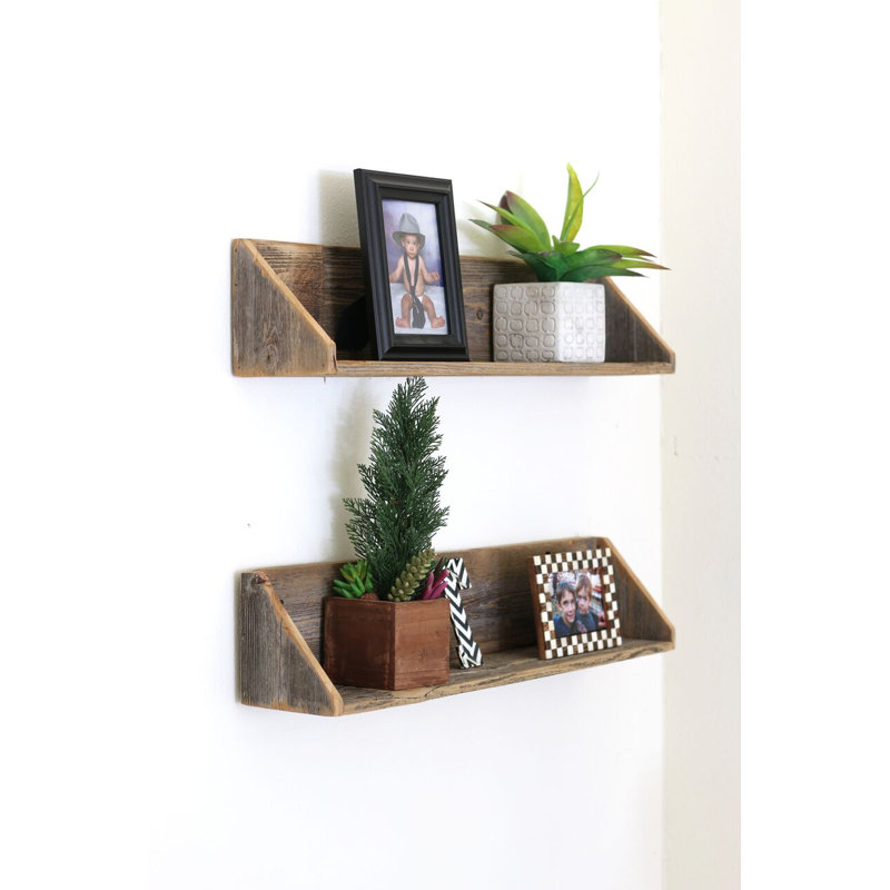 Martinsdale 2 Piece Solid Wood Floating Shelf, Natural