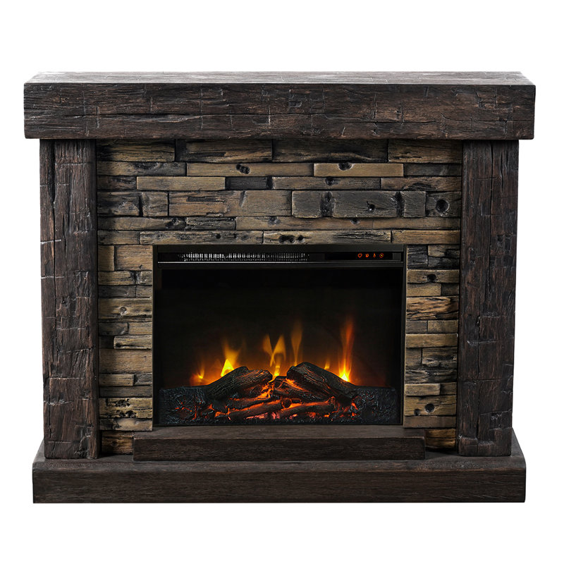 45" Electric Fireplace With Mantel