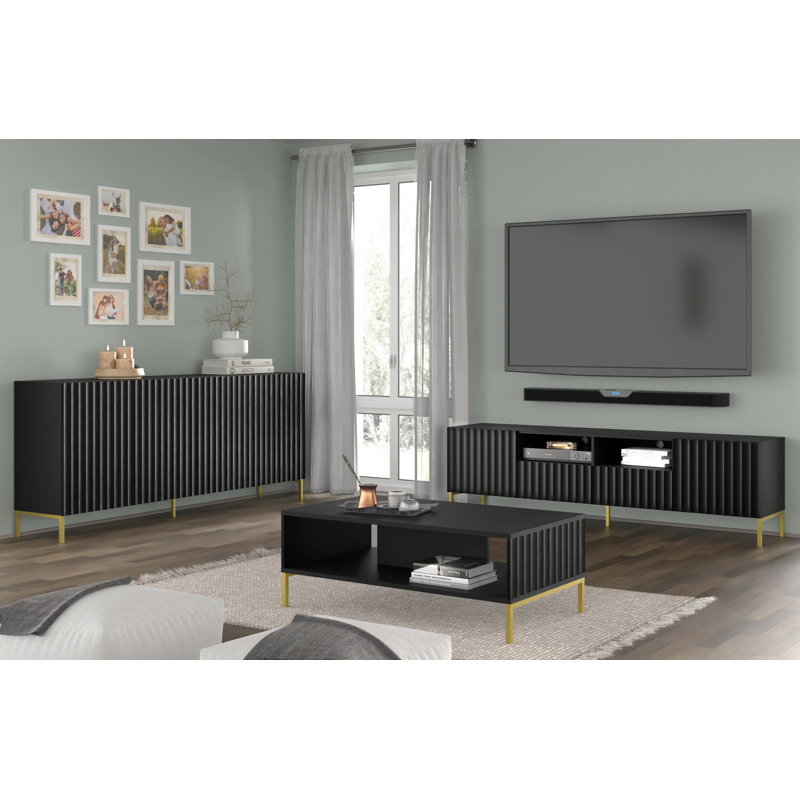 Patriki 200cm Sideboard, Black