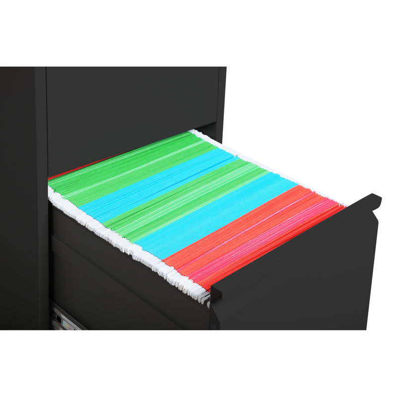 3 Drawer Metal File Cabinet For Office/Home, Lockable, Steel, Tilt, Holds A4/Legal/Letter Size Files 3 Locking Cabinet, Full Extension Drawers, For Office/Home Storage