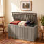Boîte de rangement 90 gallons avec siège, boîte de rangement en résine imperméable et verrouillable-132596941