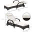 Chaise longue en osier de patio Outsunny