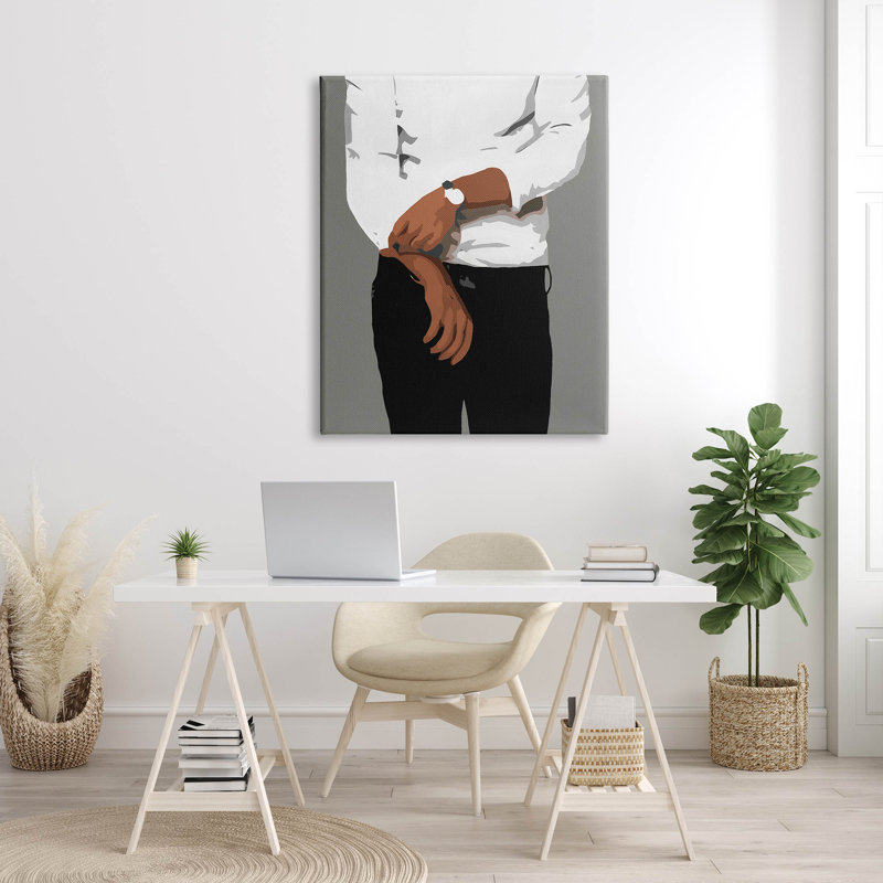 Art élégant sur toile, "Chic Man" par Beth Ann Lawson, H 48 po x l 36 po x P 1,5 po