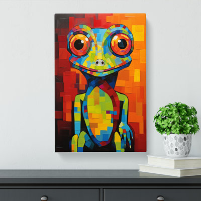 Gecko Cubism - Wrapped Canvas