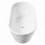 Baignoire autoportante de 60 po en acrylique, baignoire autoportante ovale avec drain chromé Toe-Tap et trop-plein à fente classique, certifié Cupc, blanc brillant