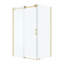 Cabine de douche coulissante sans cadre 48 "x 72" avec panneau fixe et porte de douche en verre trempé de 5/16 "et 3/8" (sans base de douche)-124563409