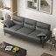 Imelda 83" Faux Leather Square Arm Sofa-339598368