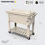 Glacière de patio à roulettes de style mobilier 80 pintes Permasteel-116395590-116395589