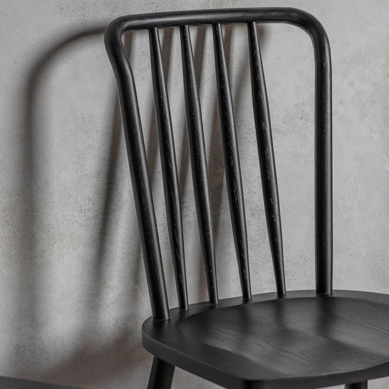Gulfport 47.5cm H Solid Wood Slat Back Side Chair