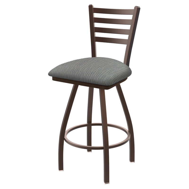 Tabouret de bar pivotant de 36" Evers, Bronze, Tissu - alpin graphique, Tabouret de comptoir (siège d'une hauteur de 25 p