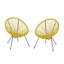 Chaise ANson, ensemble de 2 - Jaune
