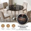 Plateau de table rond en pierre frittée noire brillante – Plateau de remplacement à monter soi-même pour salle à manger familiale, cuisine, location, rénovation de maison, patio, camping et bricolage extérieur