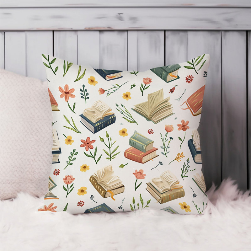 Livres et fleurs sauvages V, H 18 po x l 18 po