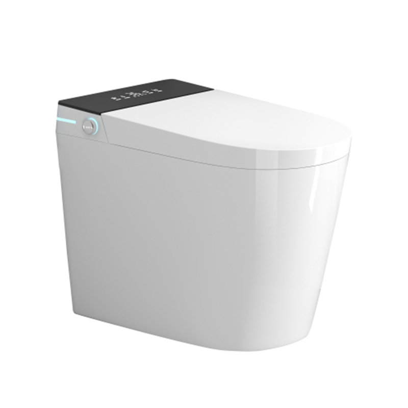 Toilette compacte intelligente avec bidet, conception sans réservoir, ouverture / chasse automatique, siège chauffant