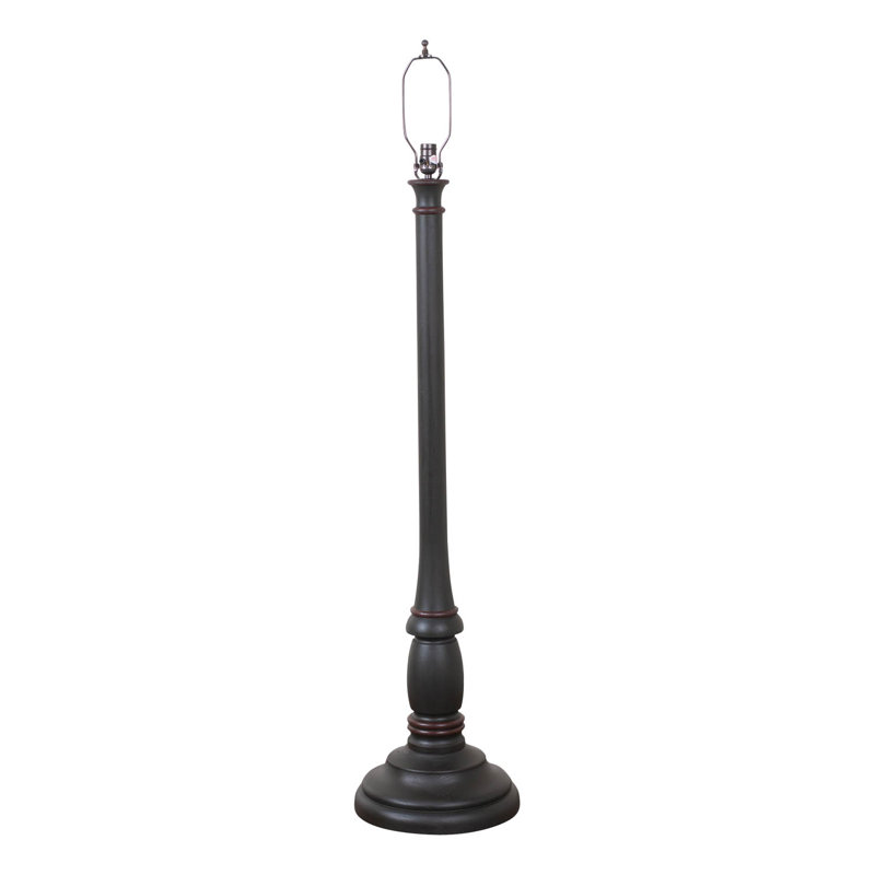 Lampe sur pied traditionnelle 59 po Randalle, Rustique / Noir