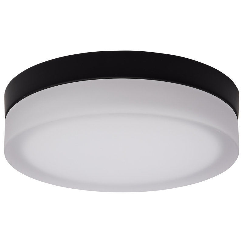 Plafonnier encastré en verre à DEL, Noir