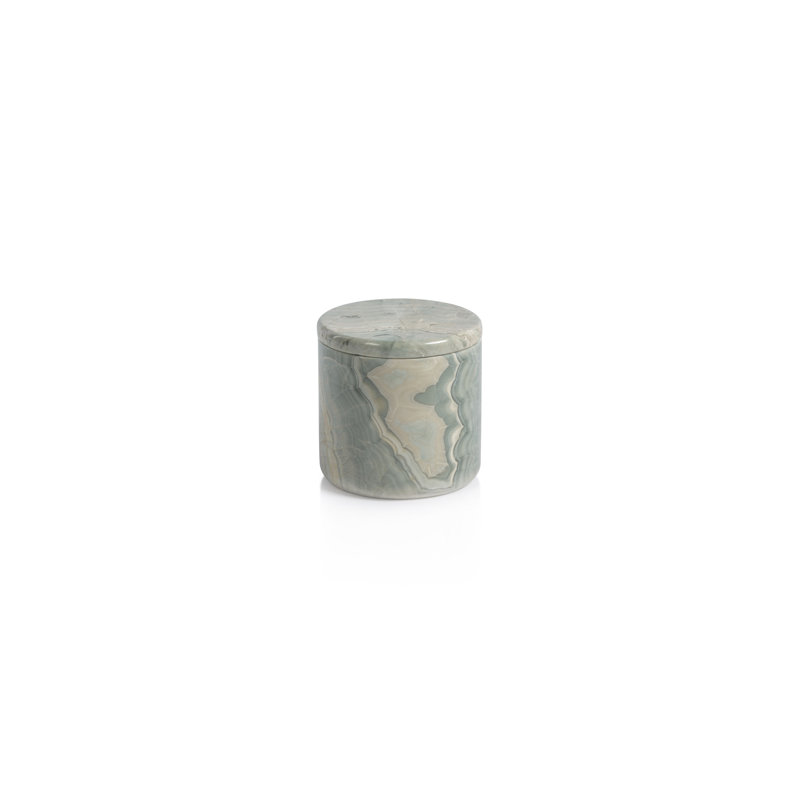 Pot en marbre bleu Lataunya, H 4,25 po x l 4,25 po x P 4,25 po