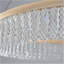 Beneta 2 Modern 2-Tier Round LED Crystal Chandelier – Adjustable Golden Ceiling Light with Rings-848517504