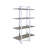 Corbin Metal Bookcase with Wooden Shelves-5981766