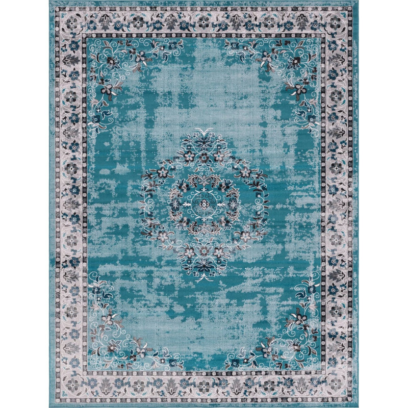 Tapis oriental bleu , Rectangle 9 pi x 12 pi
