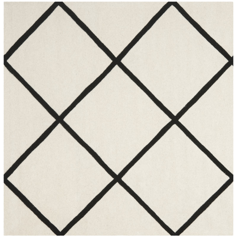 Teresita Hand Tufted Wool Geometric Rug, Square 7'