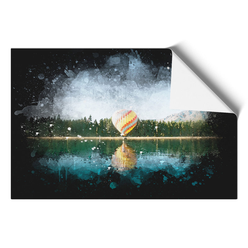 Hot Air Balloon Paint Splash - Frameless Print, 59cm H x 84cm W x 0.1cm D