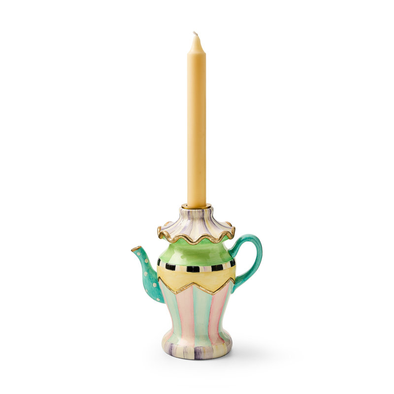 Violet Teapot Candle Holder