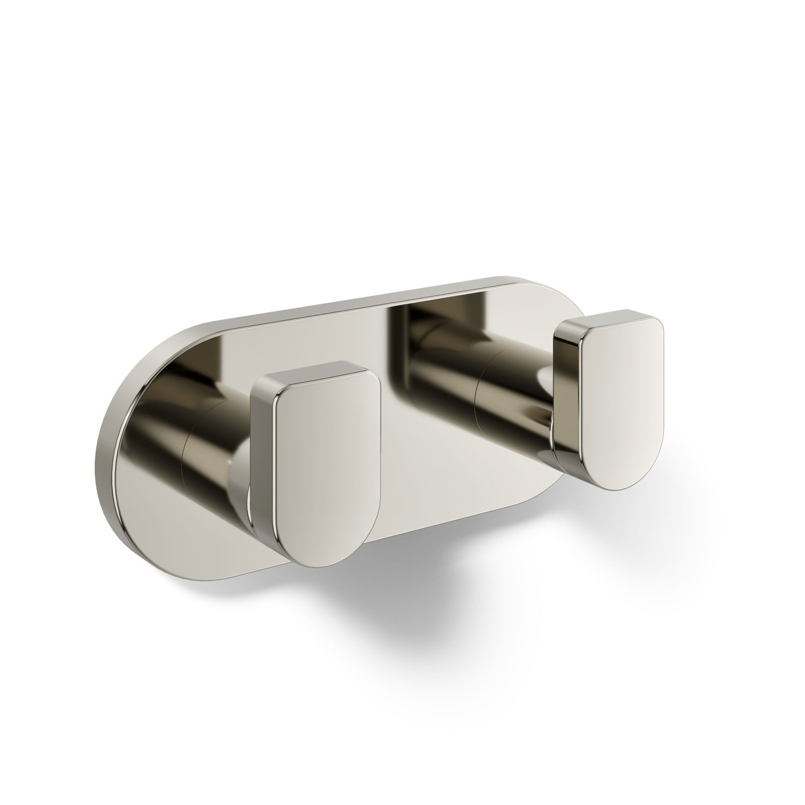 Composed Wall Mounted Double Robe Hook, Silver