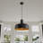 1-Light E26 60W Metal Vintage Farmhouse Black Pendant Lights Fixture