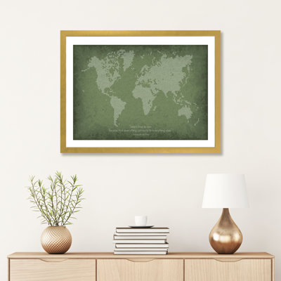 Carte du monde binaire - reproduction d'art textuel