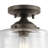Winslow 1-Light Olde Bronze Semi-Flush Mount Light with Clear Seeded Glass Shade-306069020