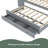 Daybed With Trundle, Wood Day Bed Frame With Storage Drawers And Side Shelves, Daybed With Desk, No Spring Box Needed-1312677254-1312677249