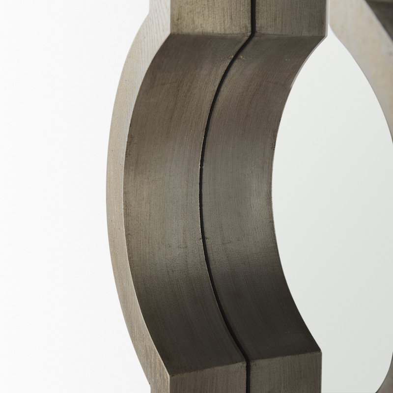 Miroir d'appoint Arlo, Semi-métallique naturel