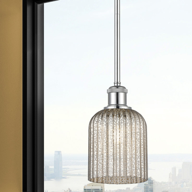 Luminaire suspendu 5 lumières Ballston Addeline, Chrome poli, Mercure
