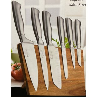  Material, The 5pc Stainless Steel Steak Knives Set, 4 Knives +  Holder, Razor Sharp, Matte Finish, Dishwasher Safe, Persimmon: Home &  Kitchen