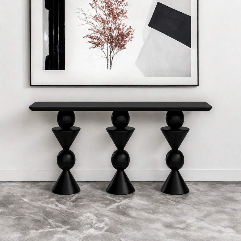 Retro Minimalist Console Table, 30.71" H x 55.12" W x 13.78" D