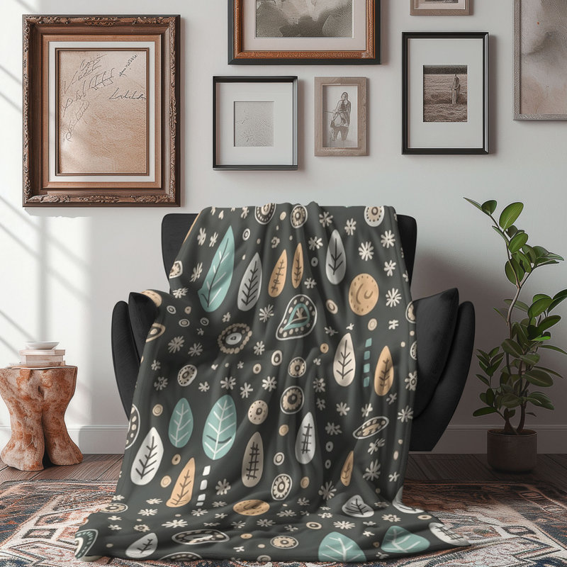 Boho Texture - 1 pièce Sherpa Premium, L 80 po x l 60 po