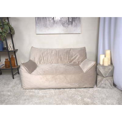 Fauteuil à billes surdimensionné 2 places avec accoudoirs pour un confort ultime et un style moderne