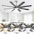 66 Inch Large Ceiling Fan With Dimmable Led Light 8 ABS Blades Smart Remote Control Reversible DC Motor For Living Room-707447841-707447847