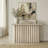 Olie 55" Wide Rectangular Fluted Console Table in Alder White-1262053885