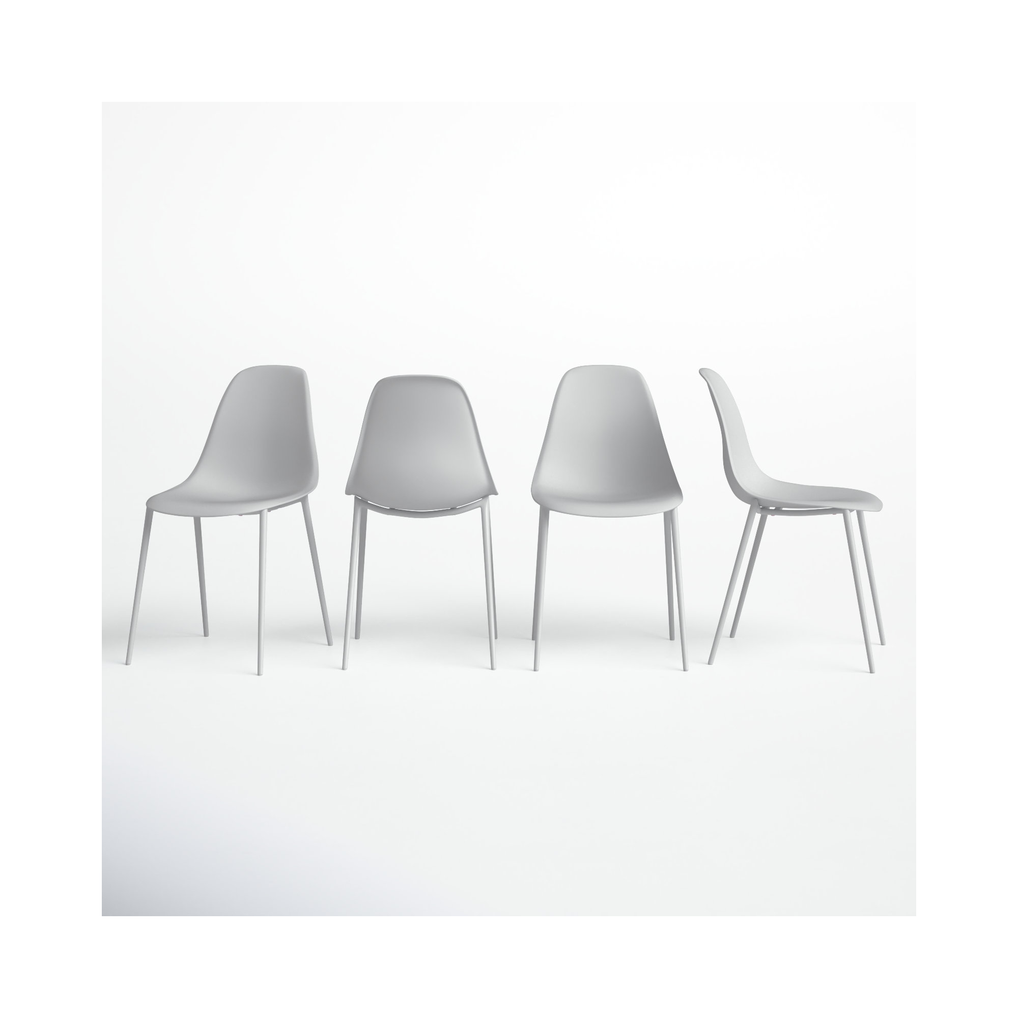 Isla Indoor/Outdoor Dining Chair, Feather Gray