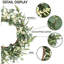Couronne d'eucalyptus de 40 cm pour porte d'entrée, porche, fenêtre - Décoration verte pour la maison, ferme - Printemps, été, automne, toutes saisons