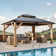 Classic  Solid Wood Storage Gazebo With Double Iron Roof