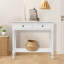 Console avec tiroirs, table d'appoint en bois avec table de rangement étroite-1991244534